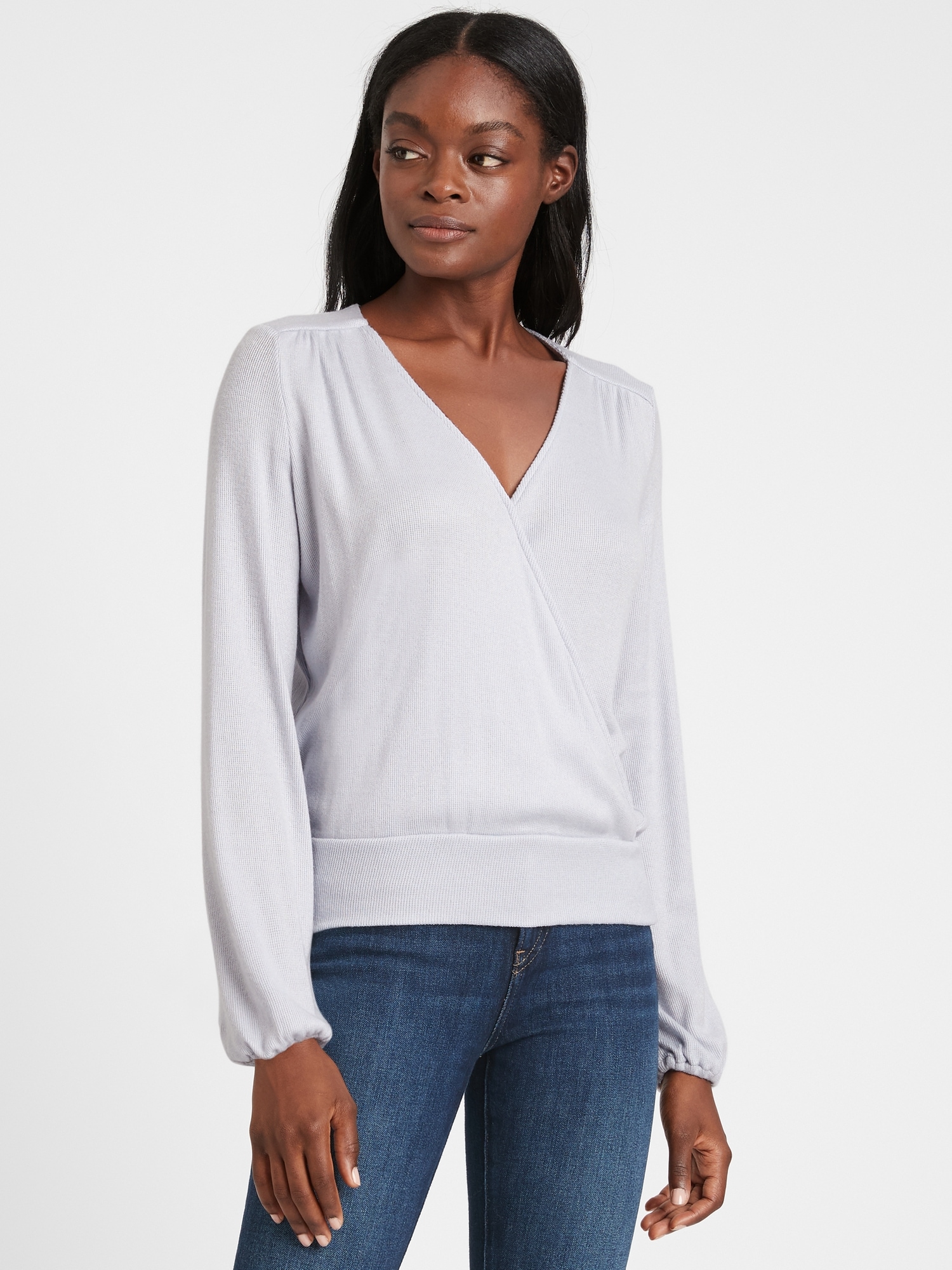 Cozy Ribbed Wrap-Style Top