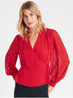 banana republic sheer blouse