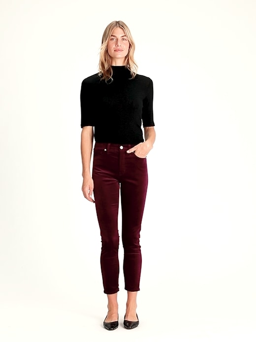 Velvet Slim Pants - Women's Pants - ROSARINI