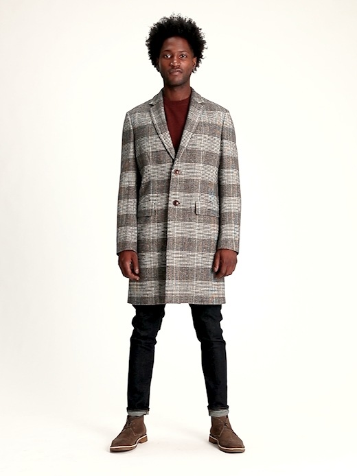 Heritage plaid melton top coat Clearance
