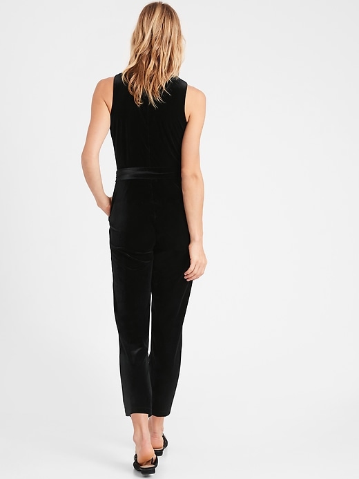 Banana republic velvet store jumpsuit