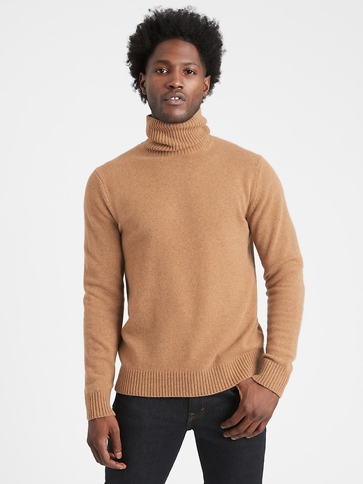 Banana Republic Italian Wool-Blend Turtleneck Sweater. 1