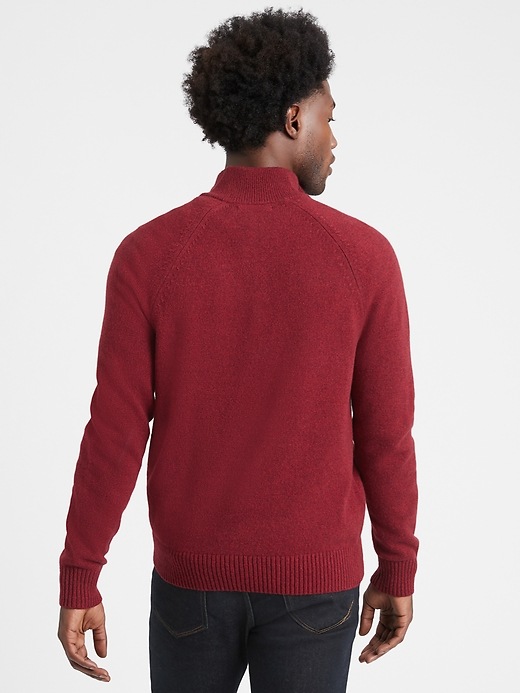 Italian Wool store Zipper CrewNeck