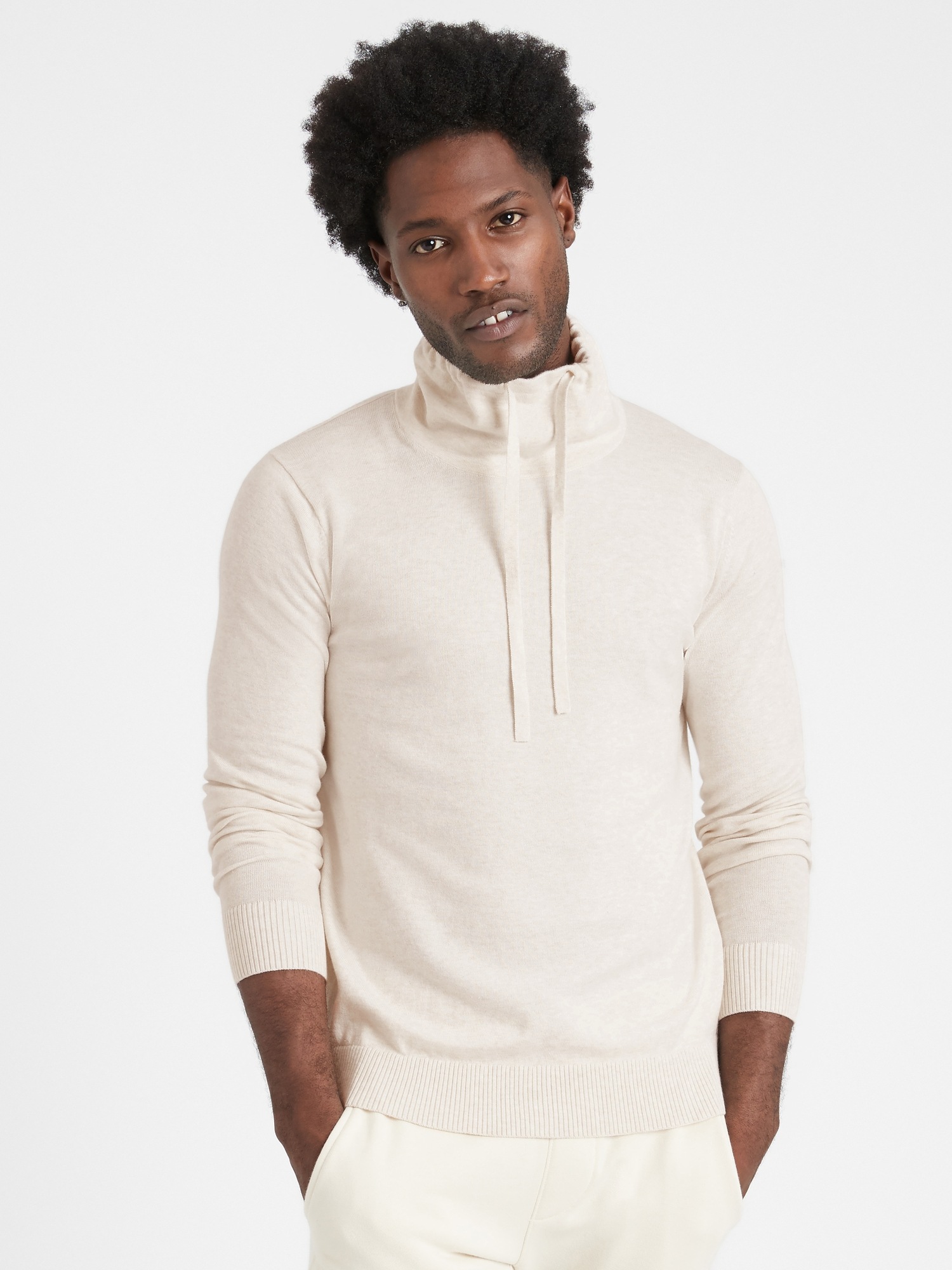 Organic Cotton Funnel-Neck Sweater
