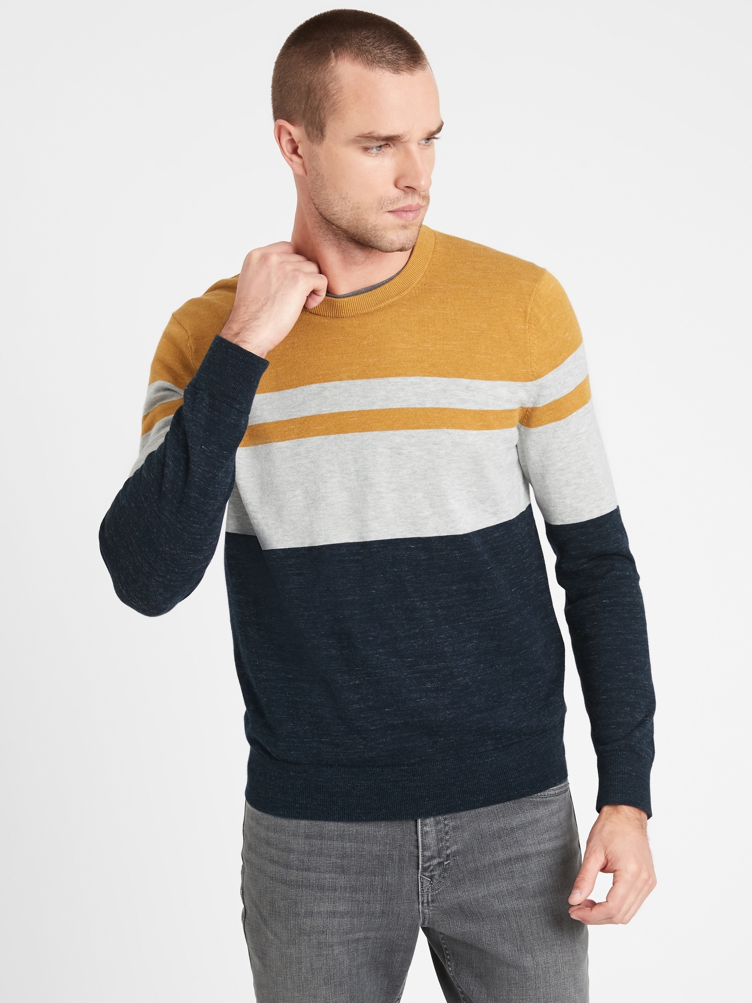 Organic Cotton Stripe Sweater | Banana Republic