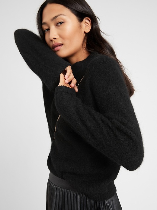 Relaxed Balloon-Sleeve Sweater | Banana Republic