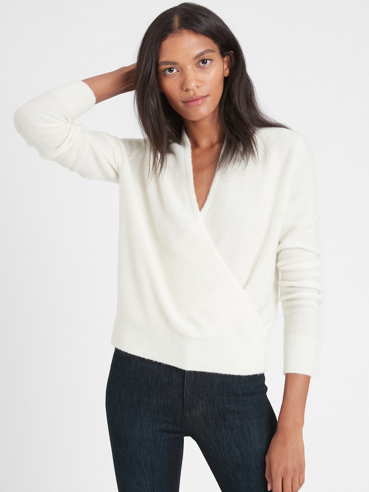 Aire Wrap-Front Sweater | Banana Republic