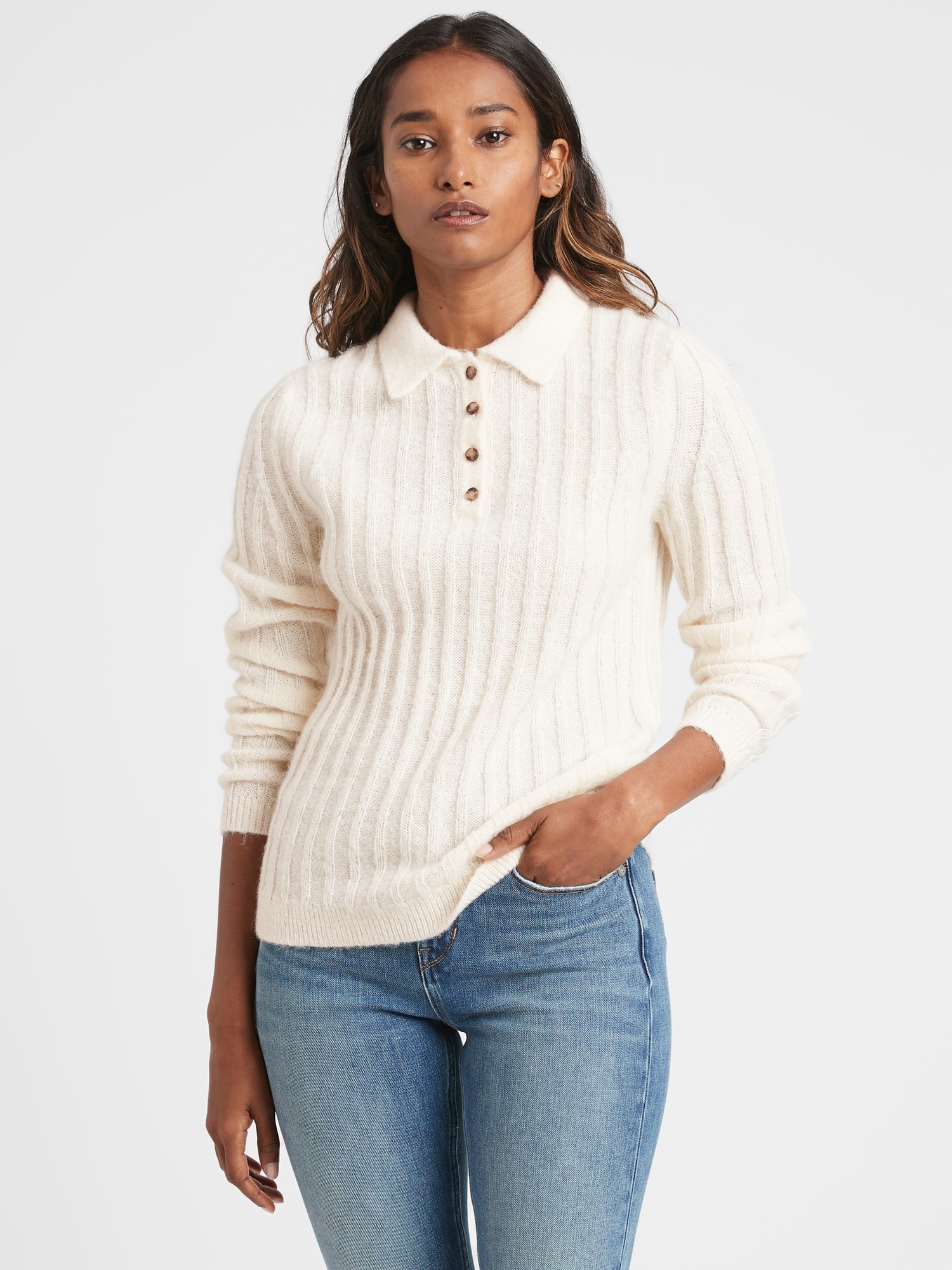 banana republic sweater polo