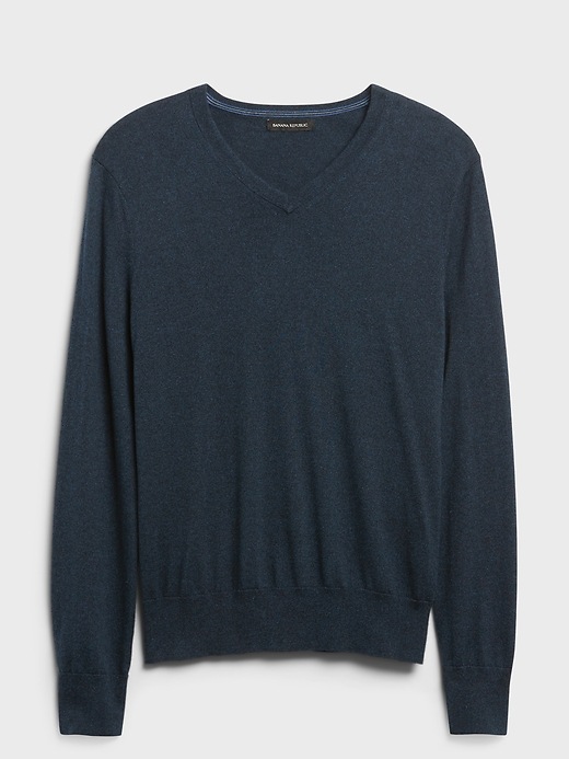 cotton cashmere v neck sweater