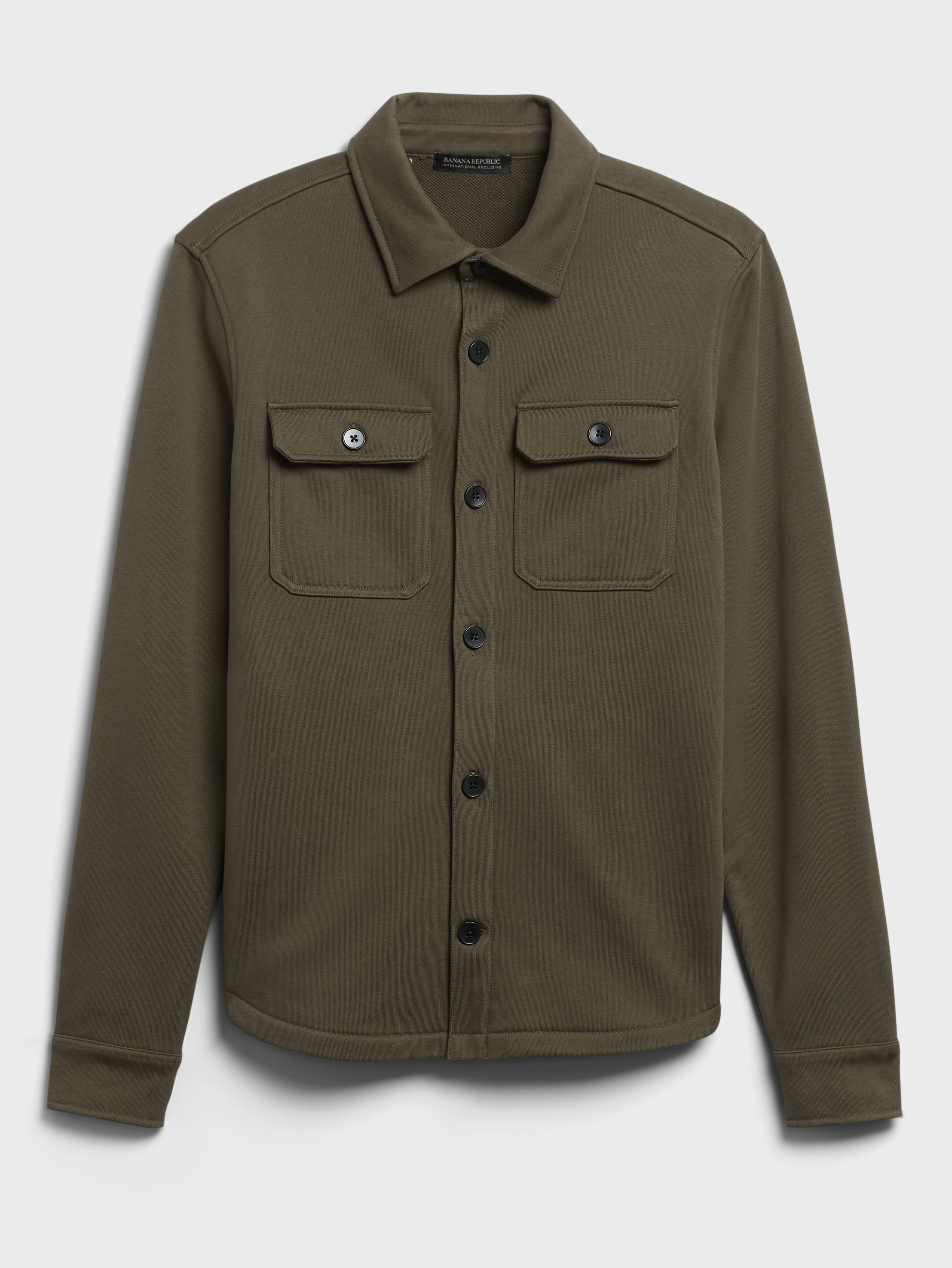 【新品未使用】RRL French Terry Shirt Jacket French Terry Shirt Jacket | Banana Republic