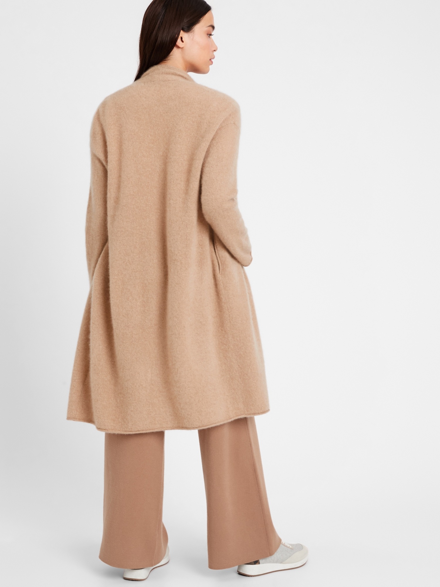 Brushed Cashmere Duster Cardigan Sweater