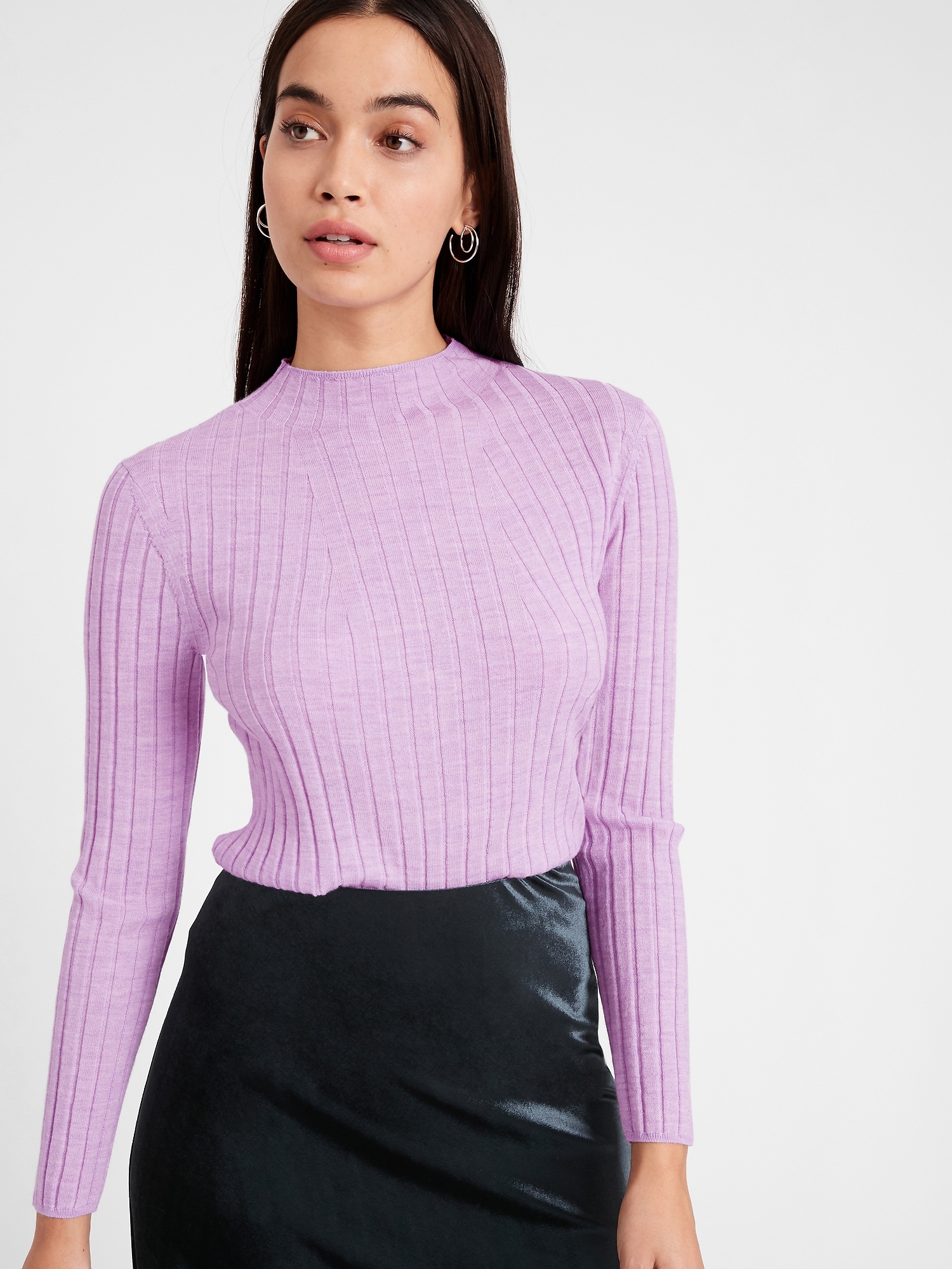 Washable Merino Ribbed Sweater in Responsible Wool