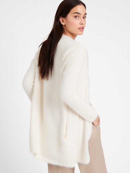 Fuzzy Long Cardigan Sweater