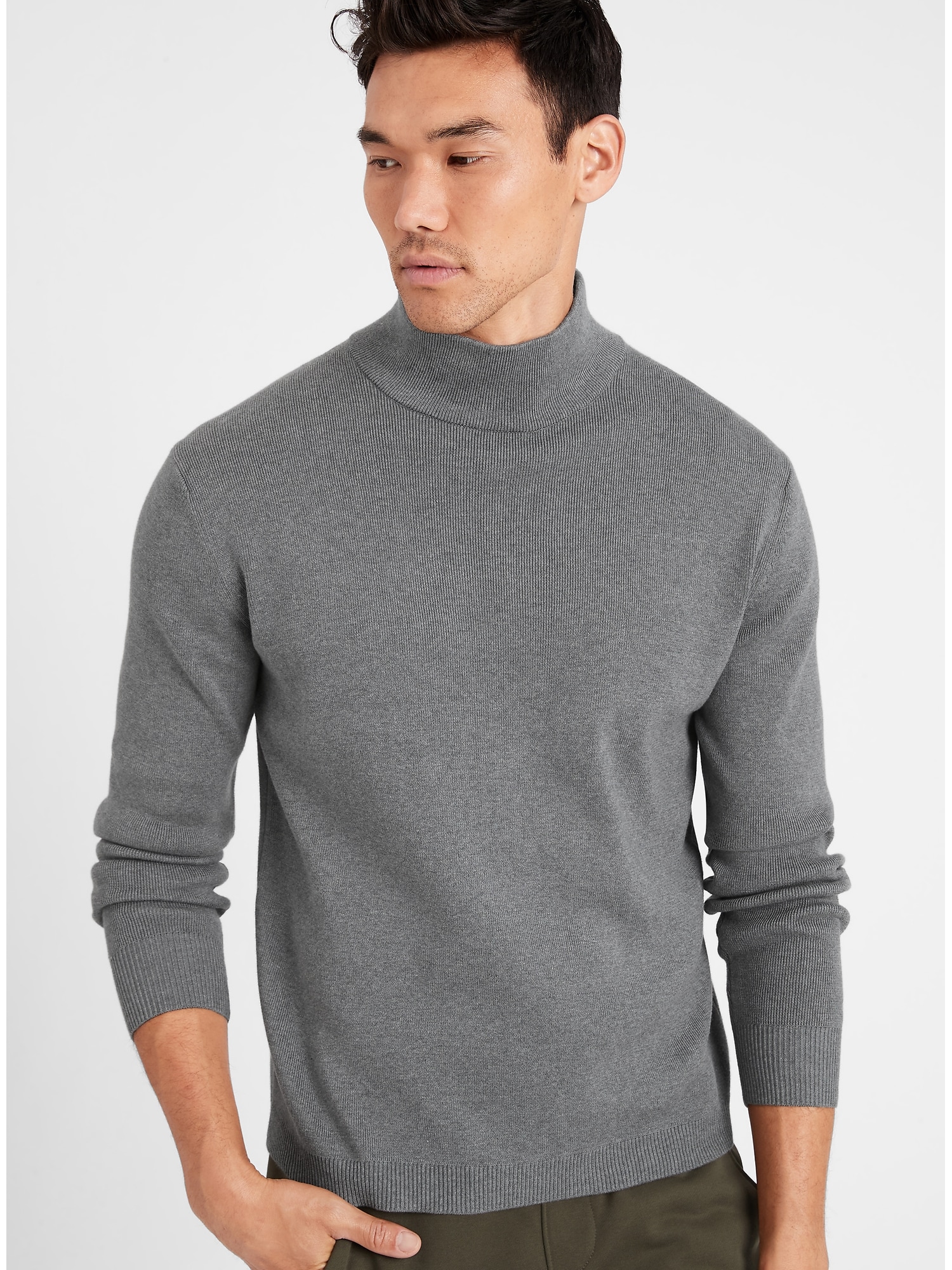 SUPIMA® Mock-Neck Sweater