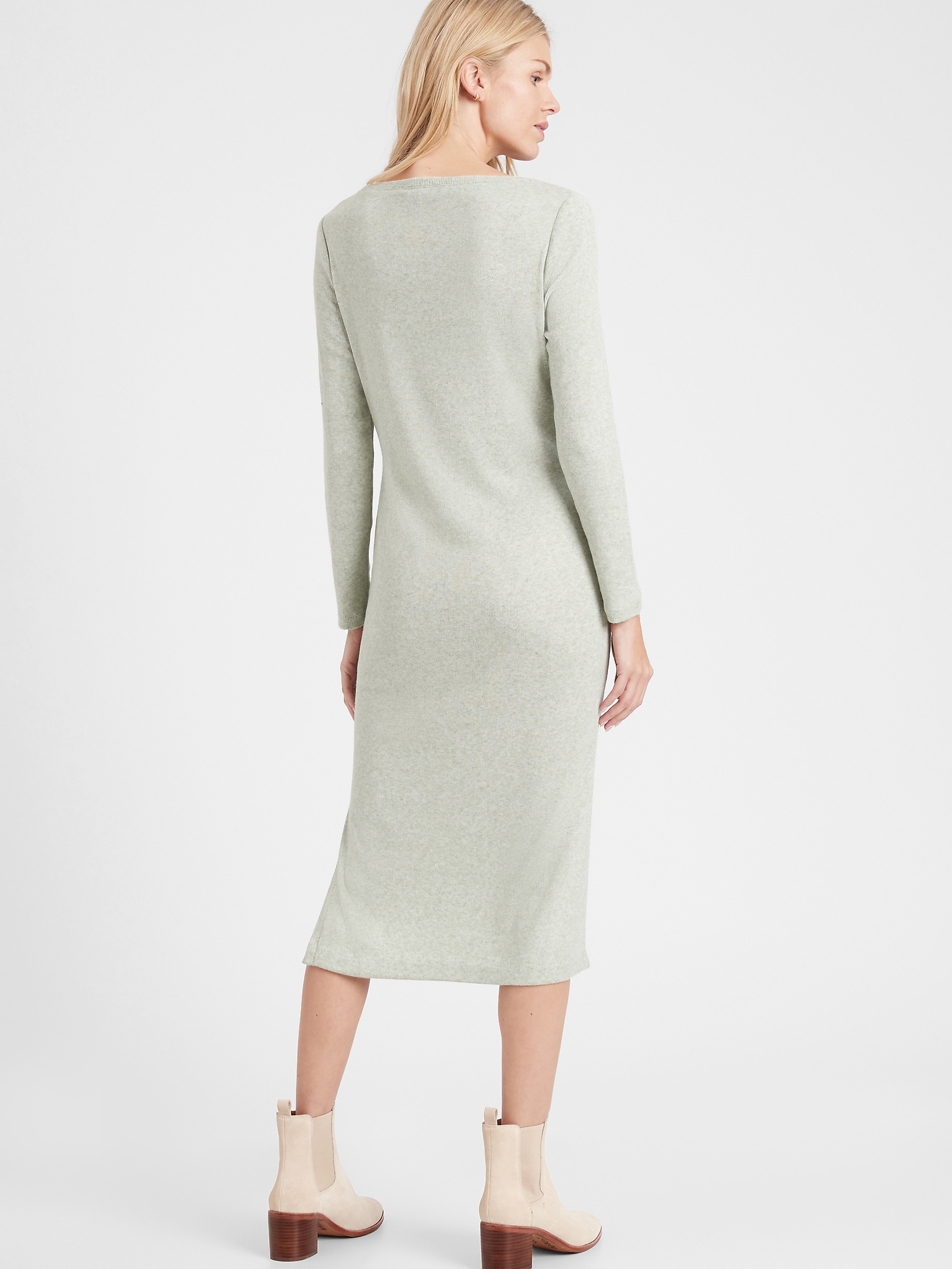 knit dress with side slits