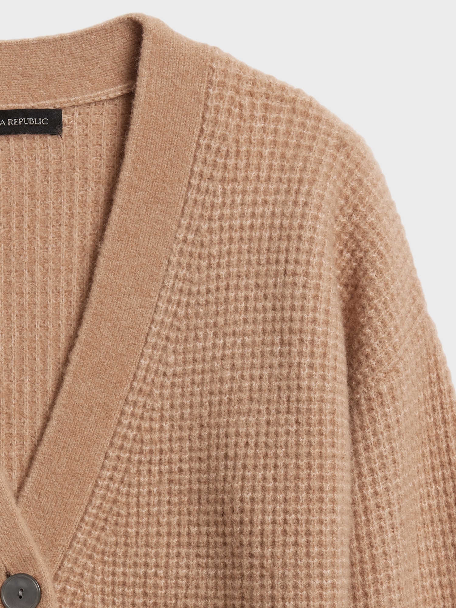 waffle cardigan sweater