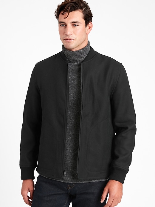 Banana Republic Flannel Bomber Jacket with COOLMAX® Technology. 1