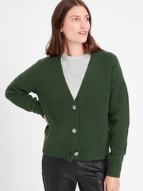 white waffle knit cardigan