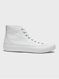 Canvas & Leather High-Top Sneaker