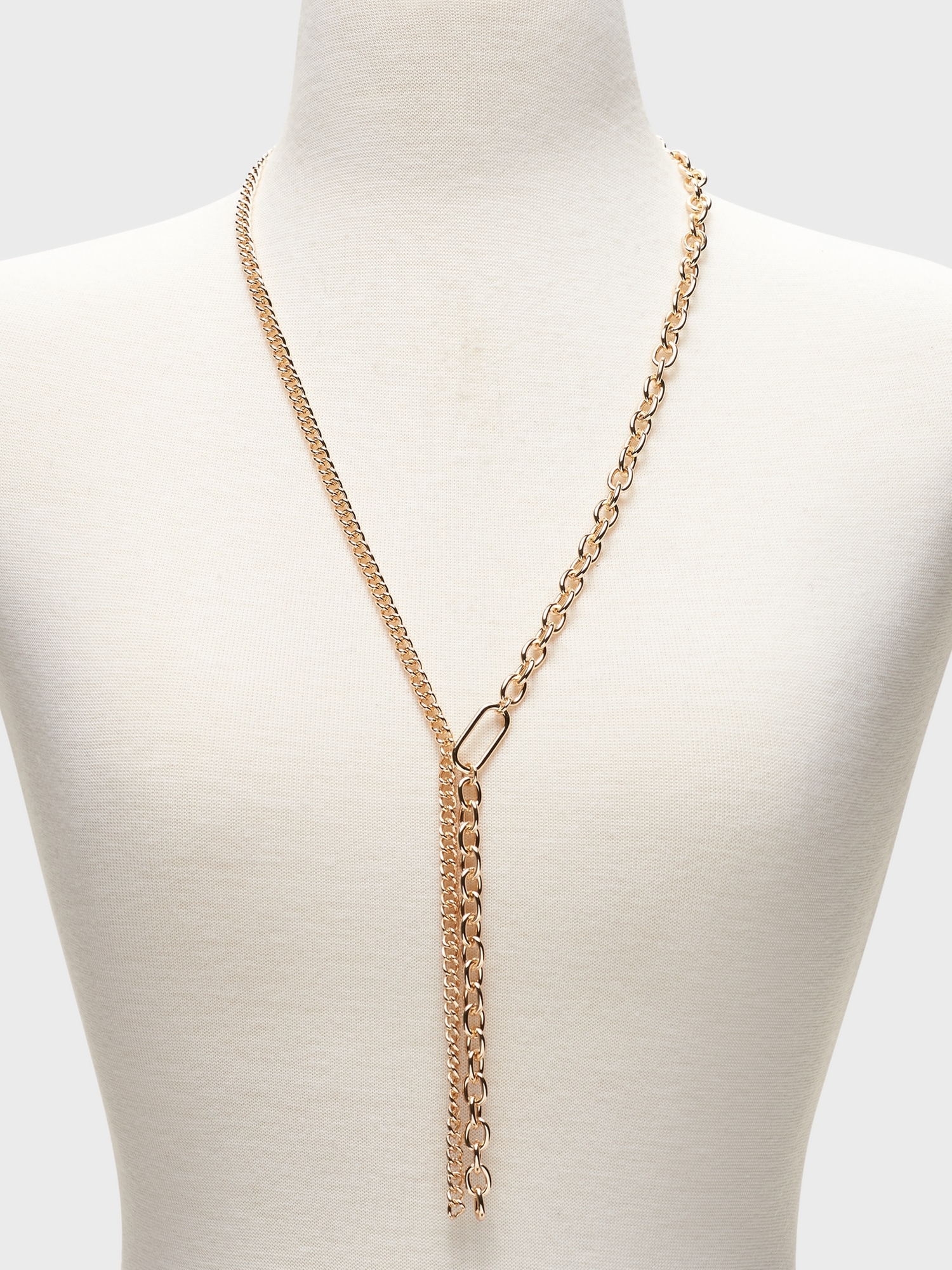 Long Chain Lariat Necklace