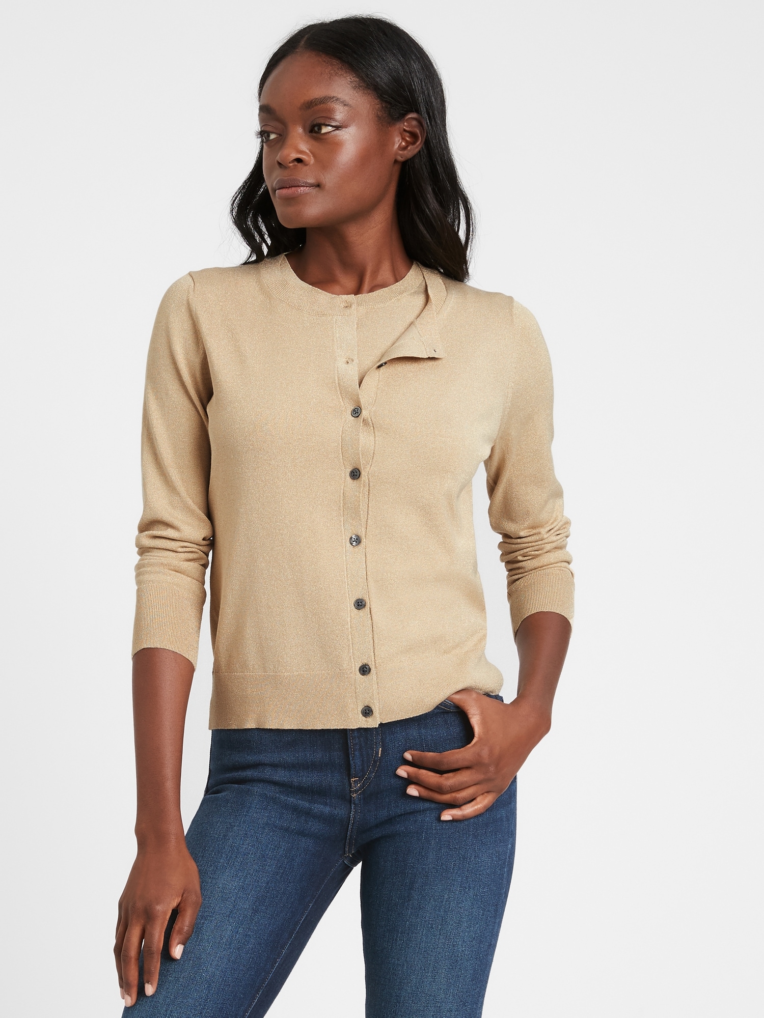 tight button up cardigan