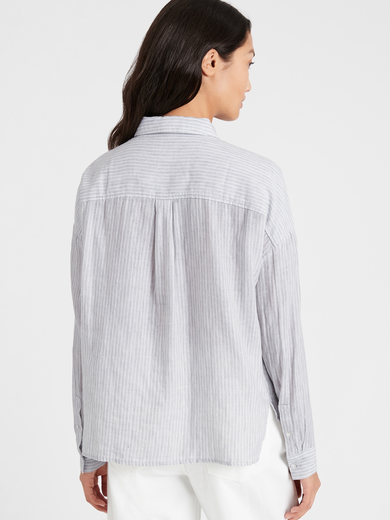 Stripe High-Low Shirt