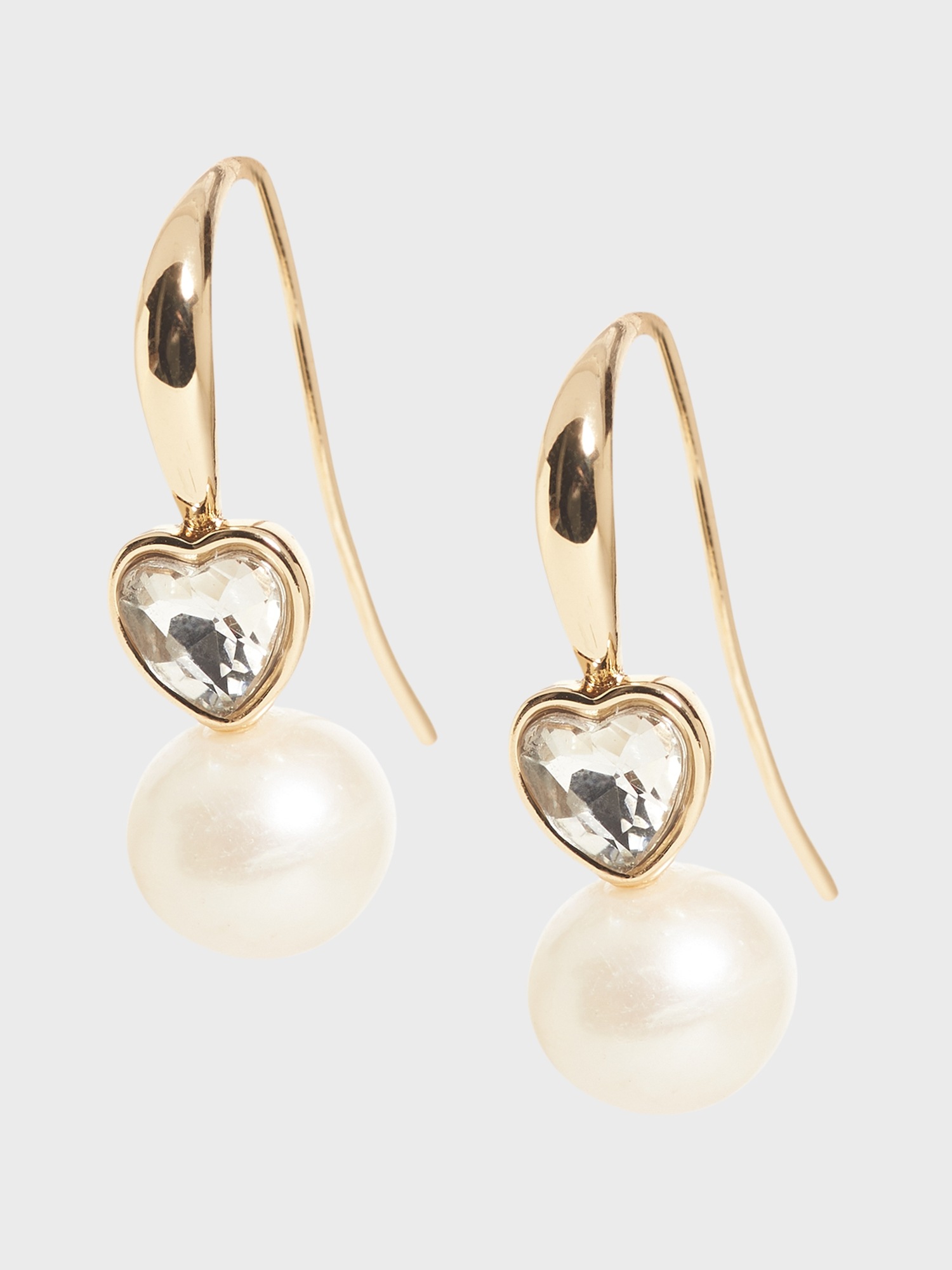 Freshwater Pearl Heart Earrings