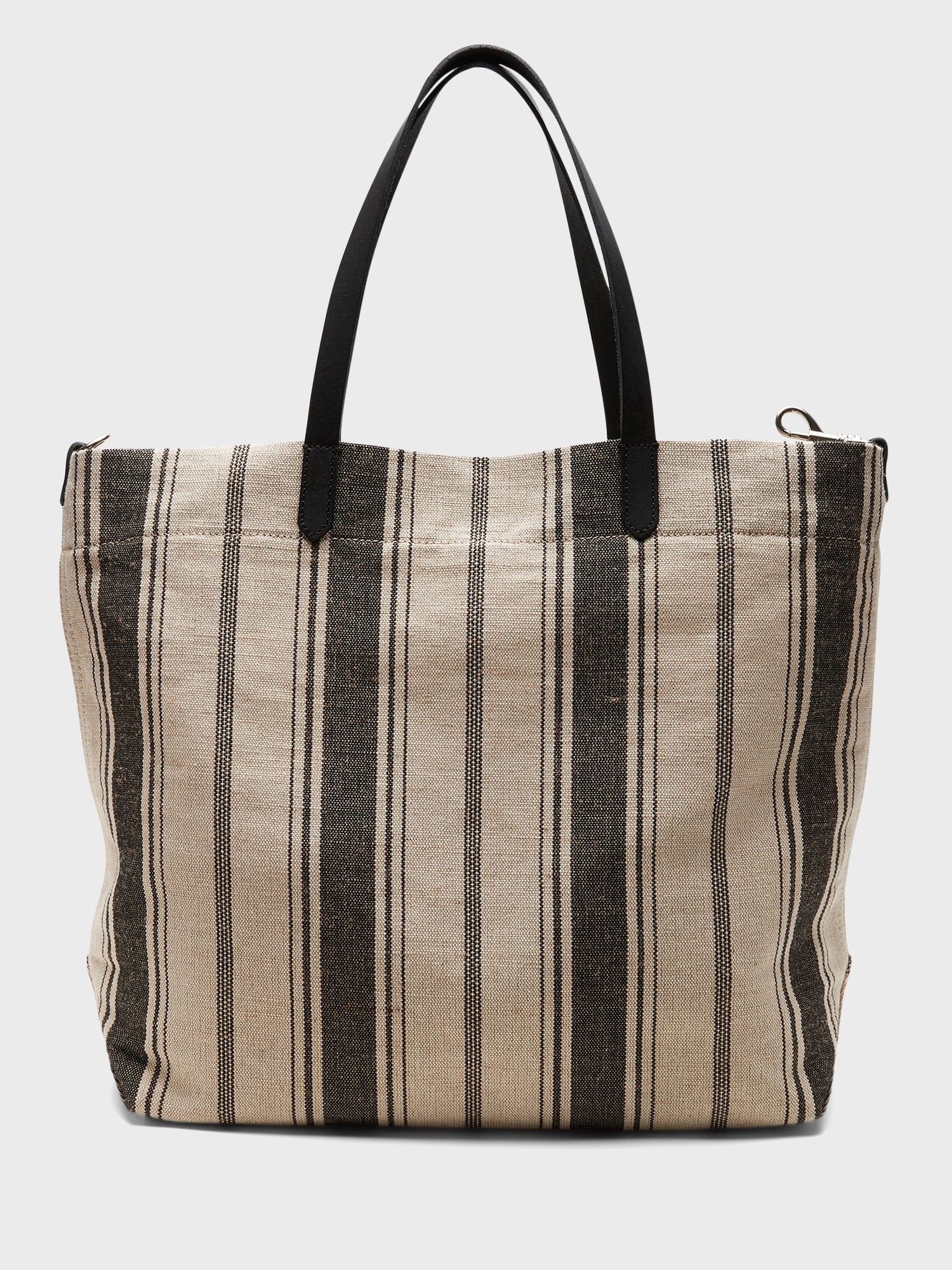 striped canvas tote