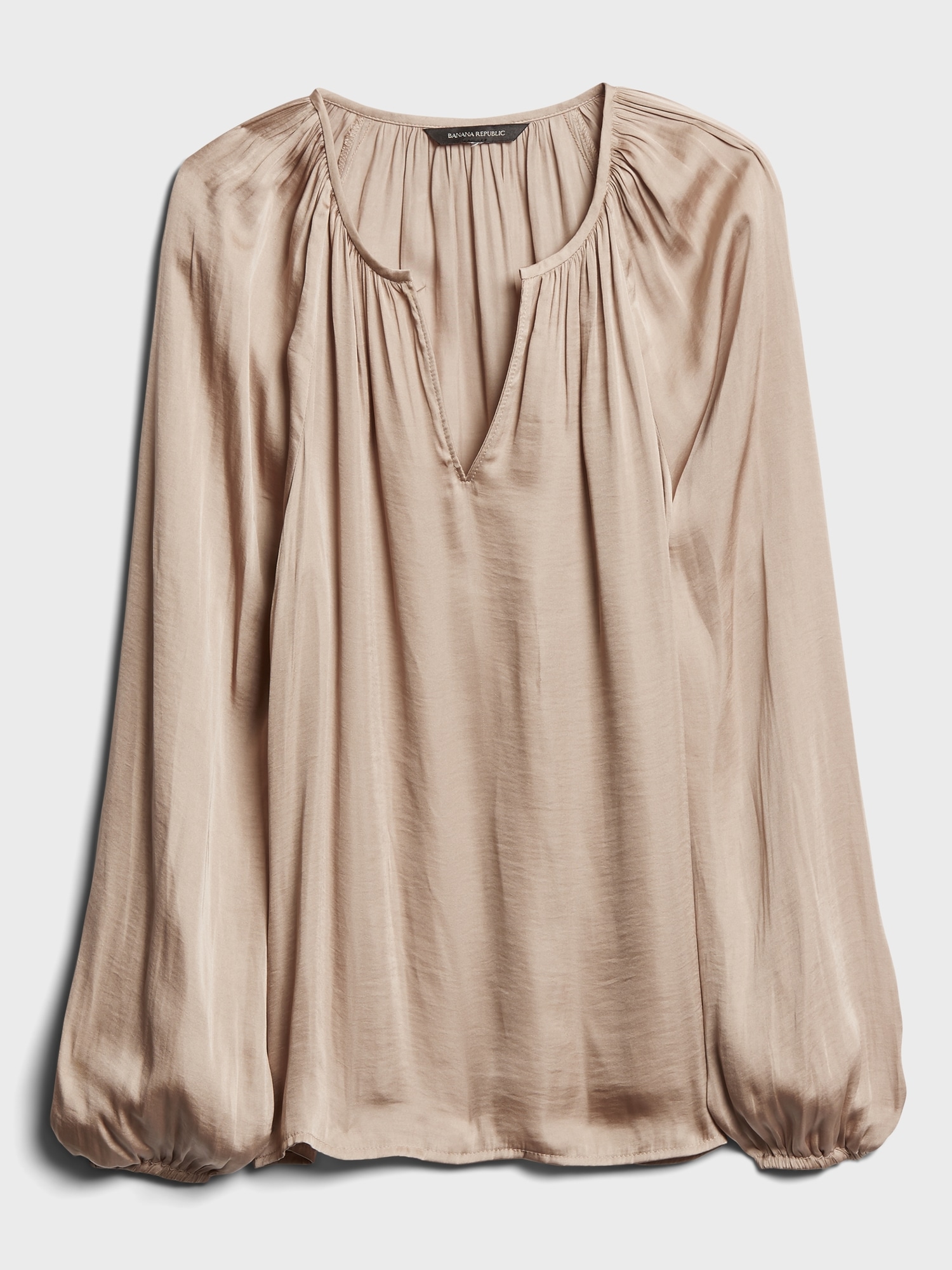 satin balloon sleeve top