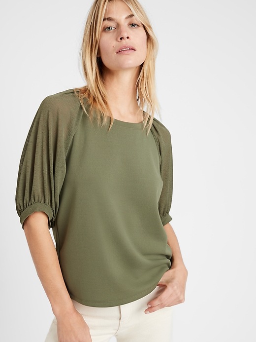 Banana Republic Balloon-Sleeve Top. 1