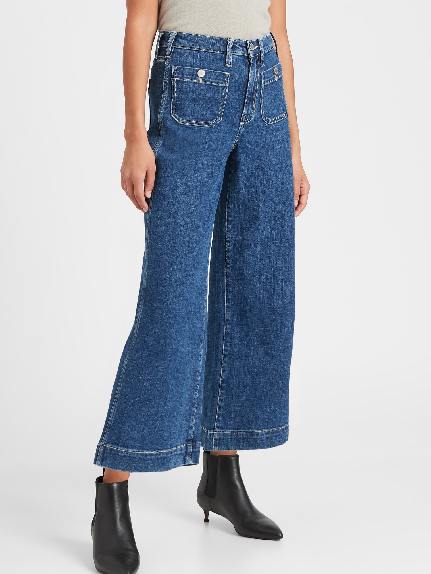 gap high rise wide leg crop jeans