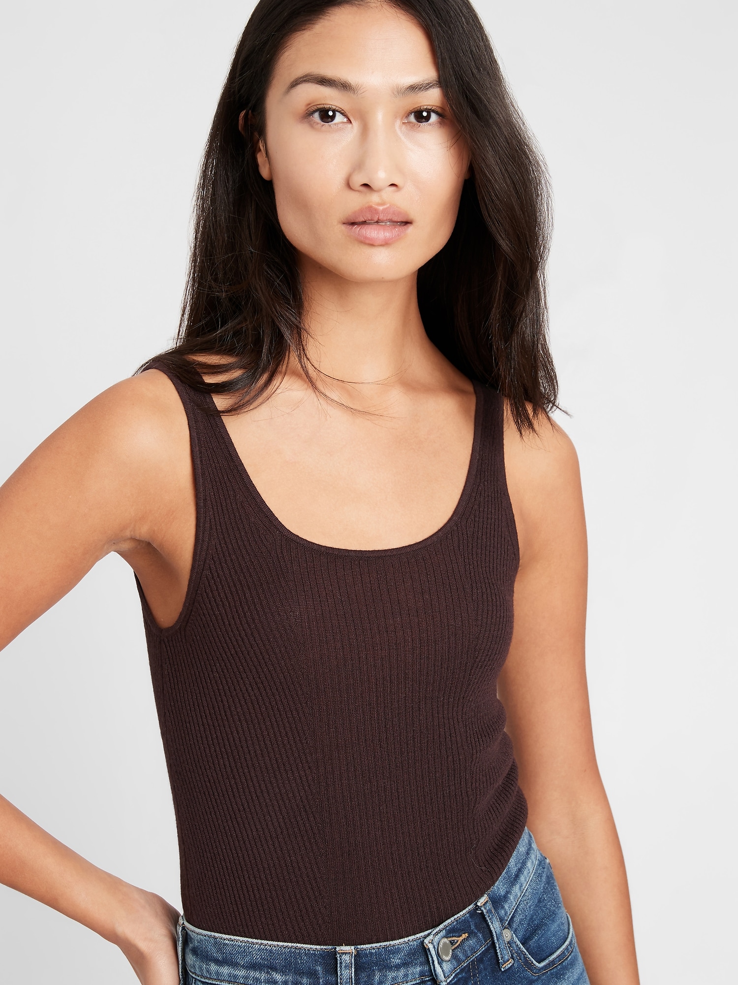 banana republic geometric sweater tank