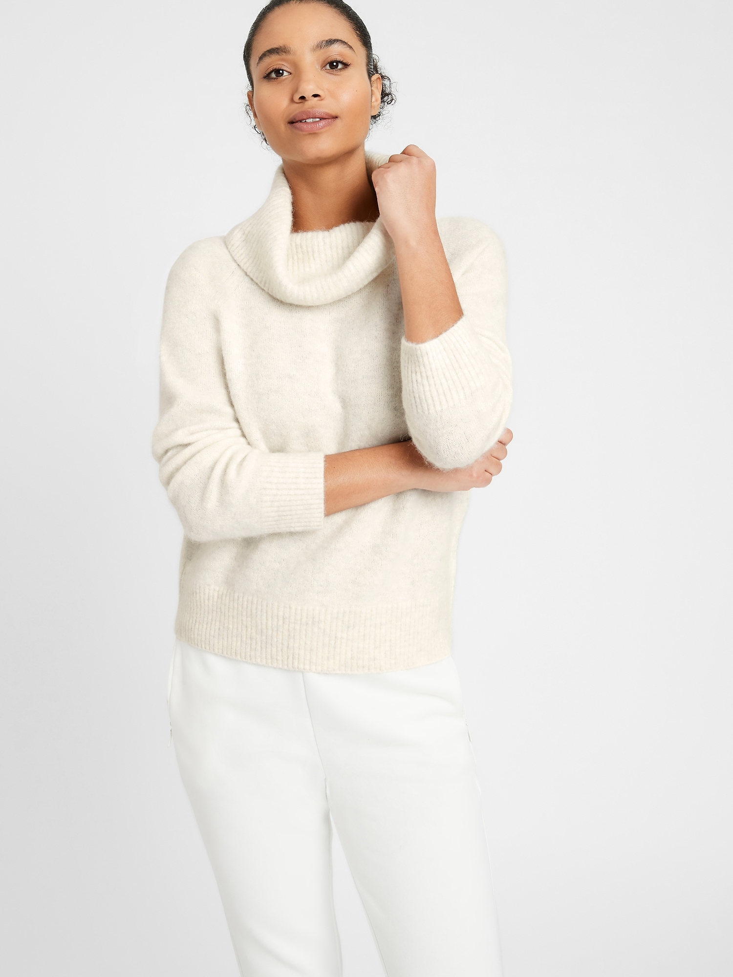 Petite Cowl Neck Sweaters