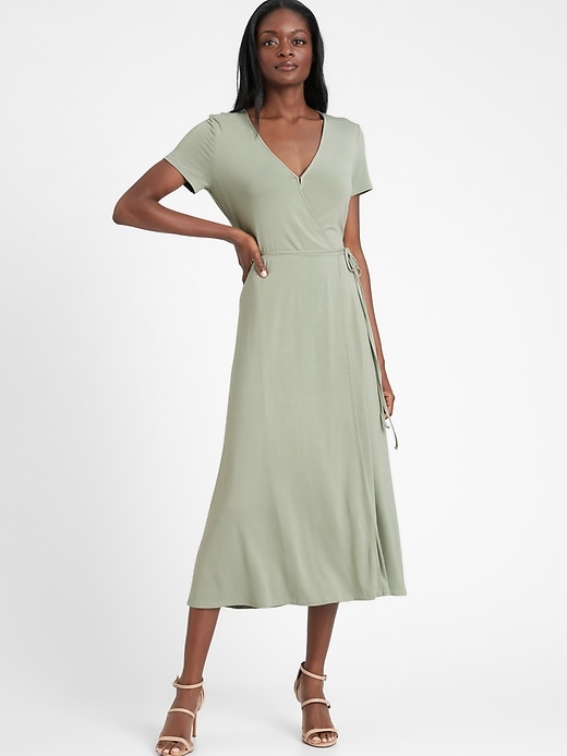 Banana Republic Knit Wrap Dress. 1