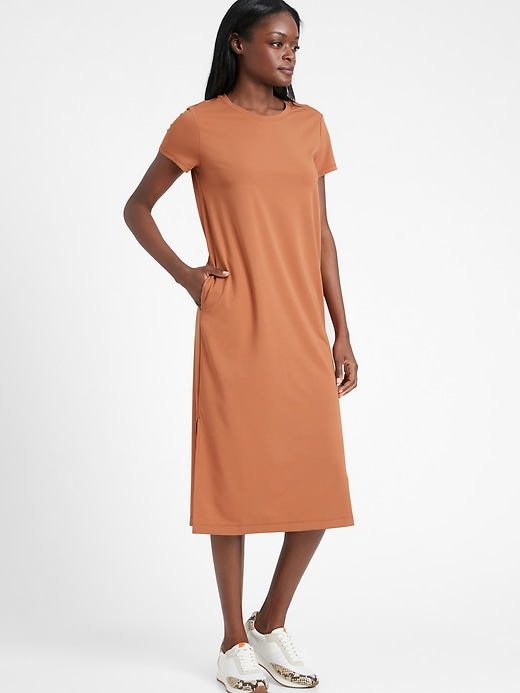 t shirt dress knee length