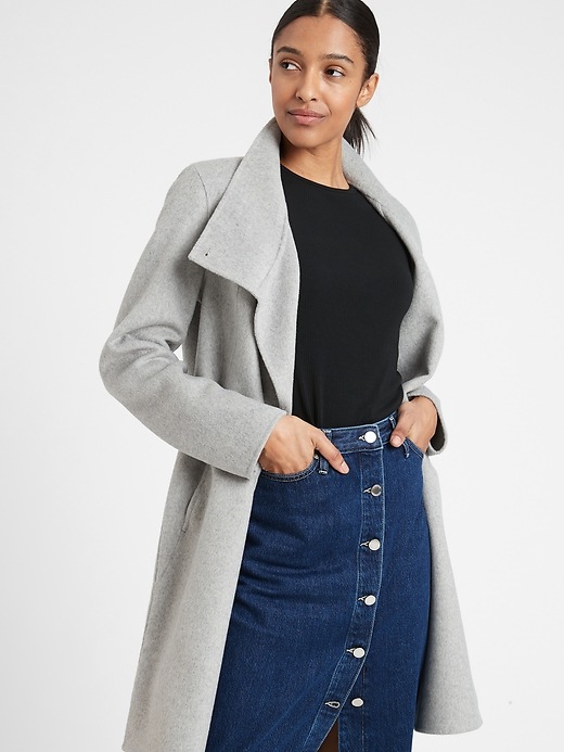 banana republic denim wrap skirt