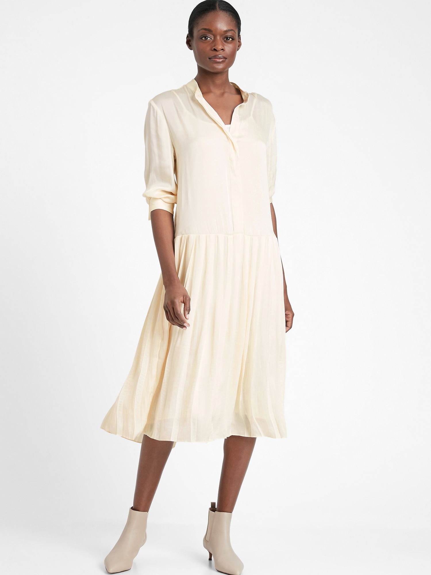 tea length shirt dress