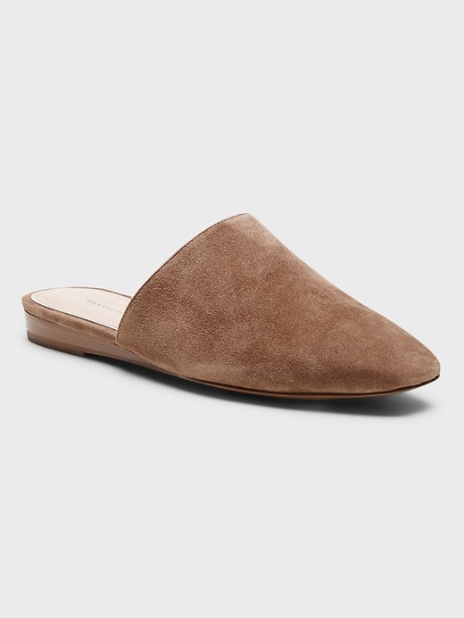 Suede Mini-Wedge Mule | Banana Republic