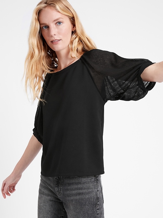 Banana Republic Balloon-Sleeve Top. 1