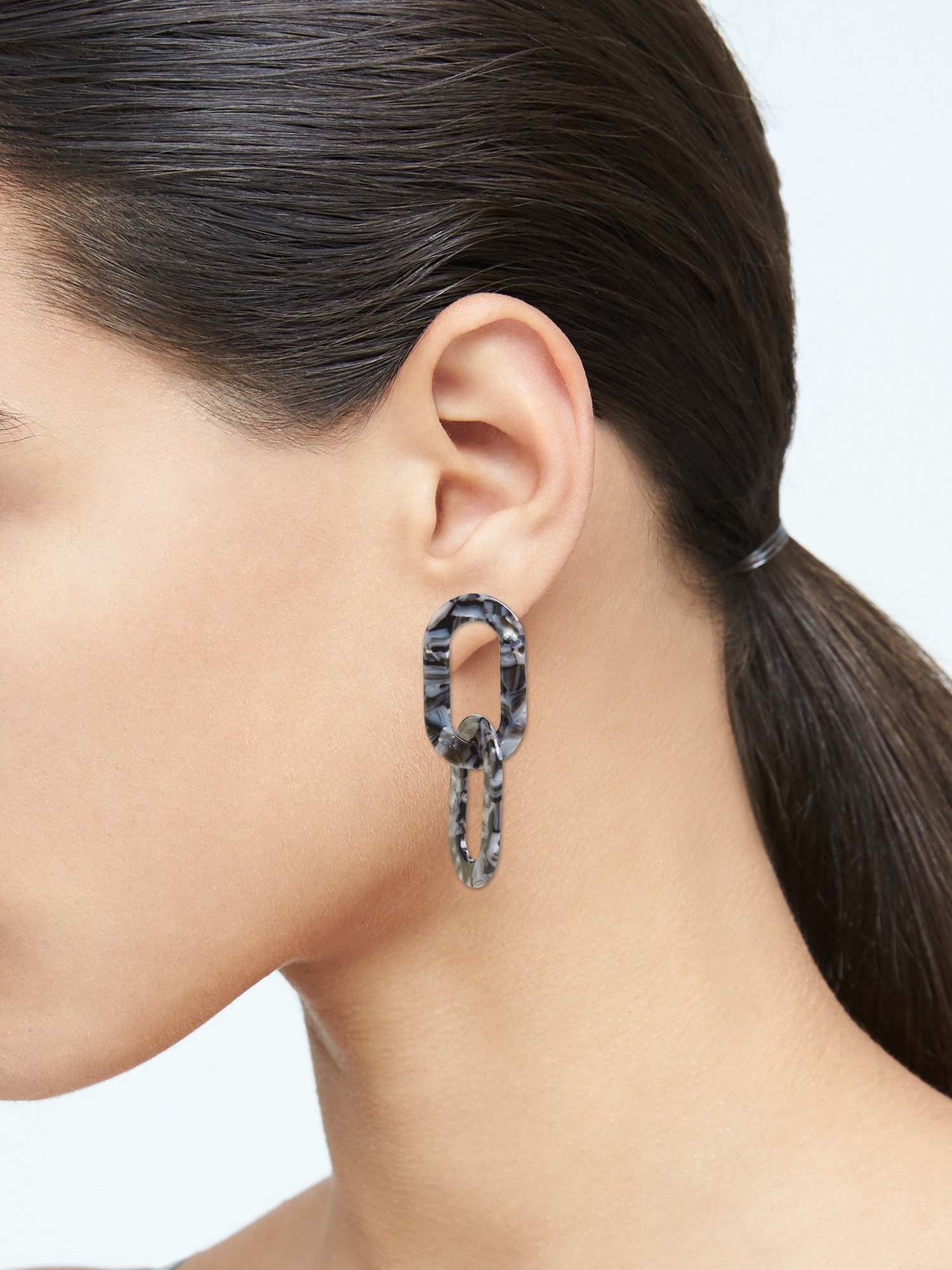 Double Link Resin Earrings