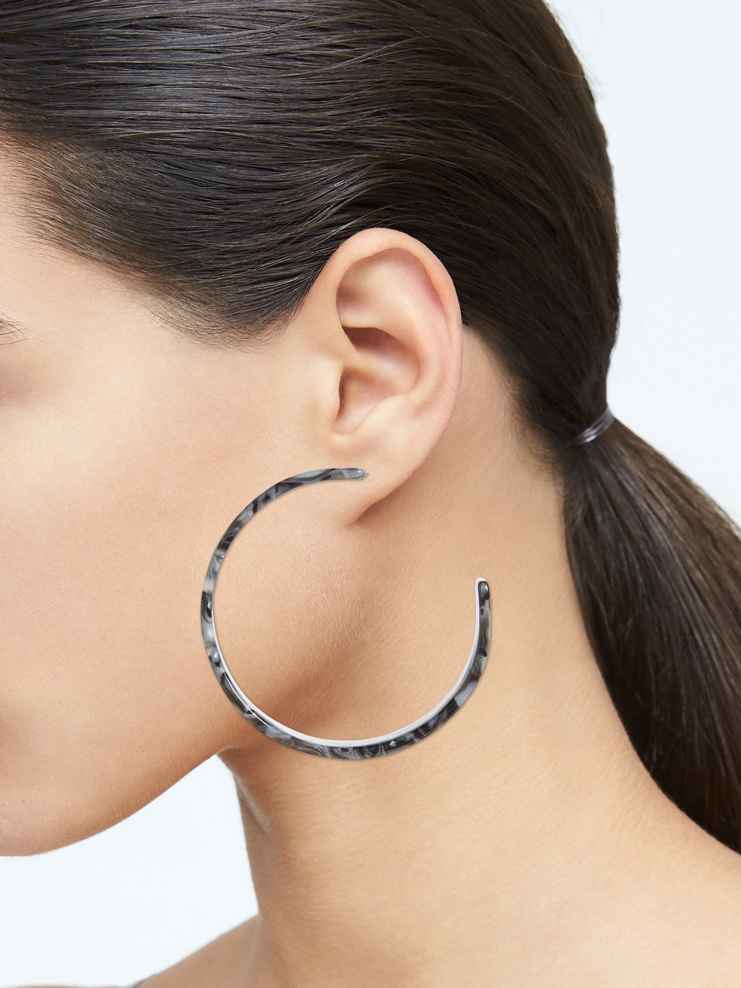 Large Resin Hoop Earrings