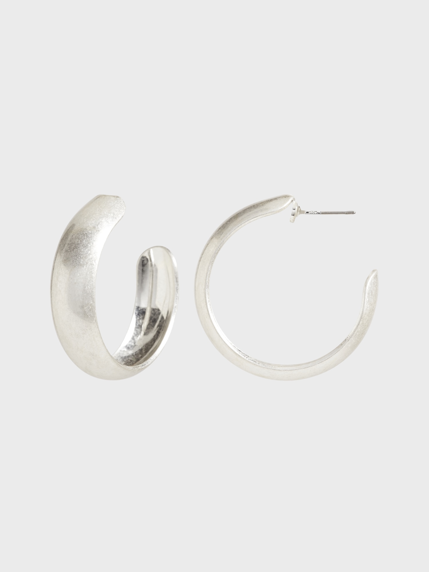 Soft Curved Hoop Earrings