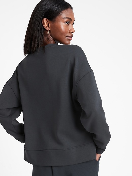 Scuba-Knit Side-Zip Sweatshirt