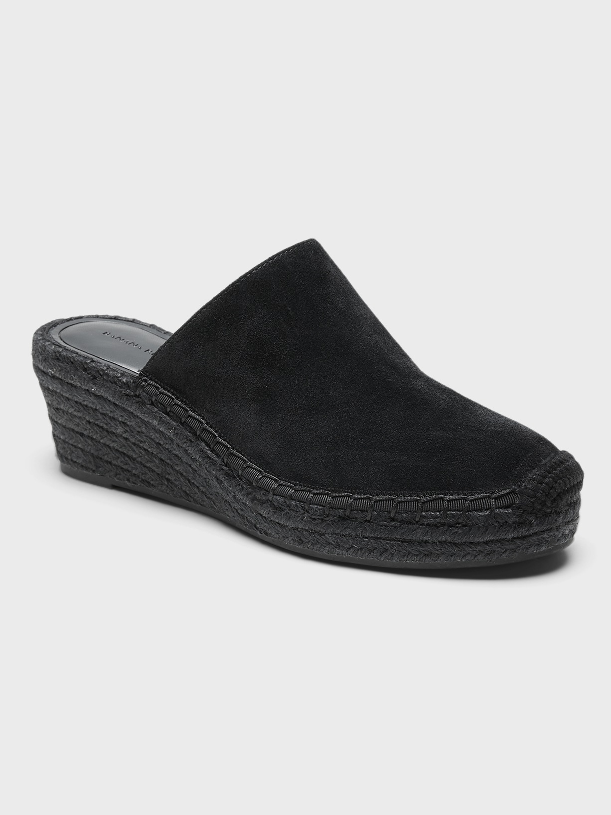 black wedge mules womens