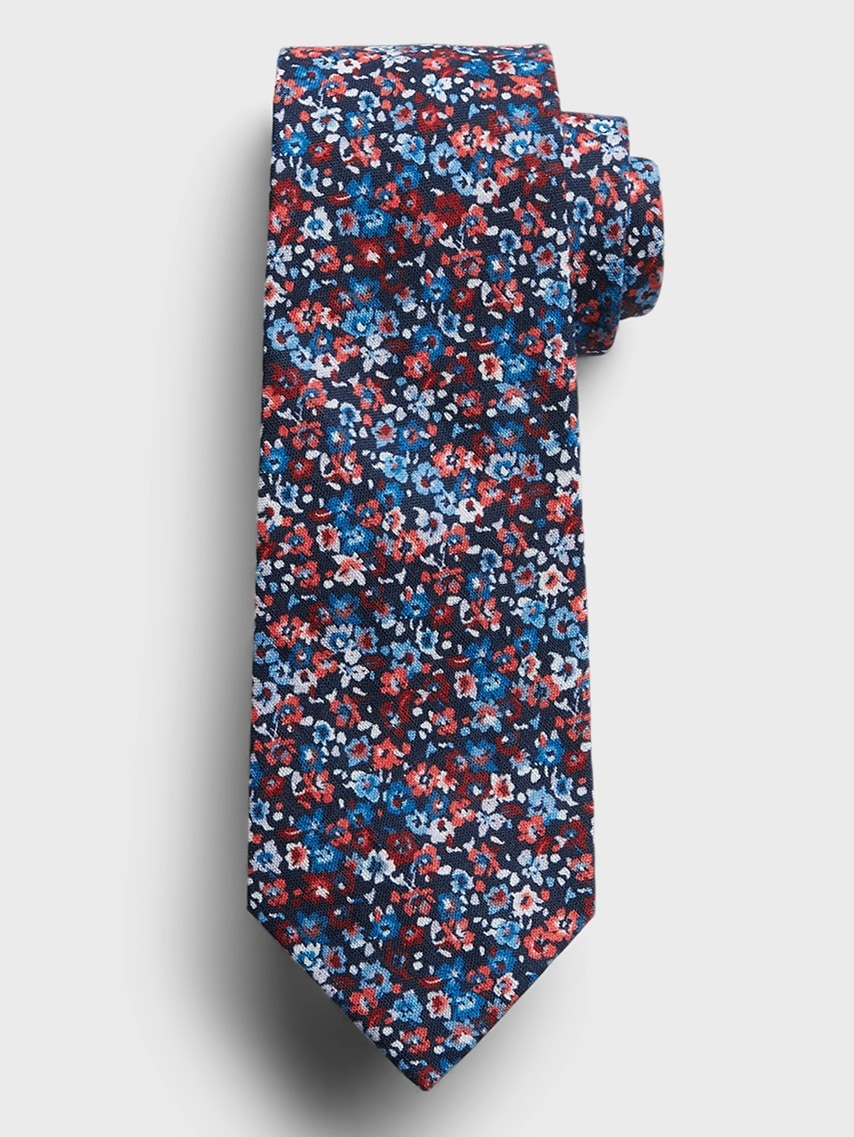 Flower Garden Linen-Cotton Tie