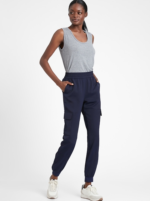 La Joie Satin Cargo Jogger Pant - 21281030