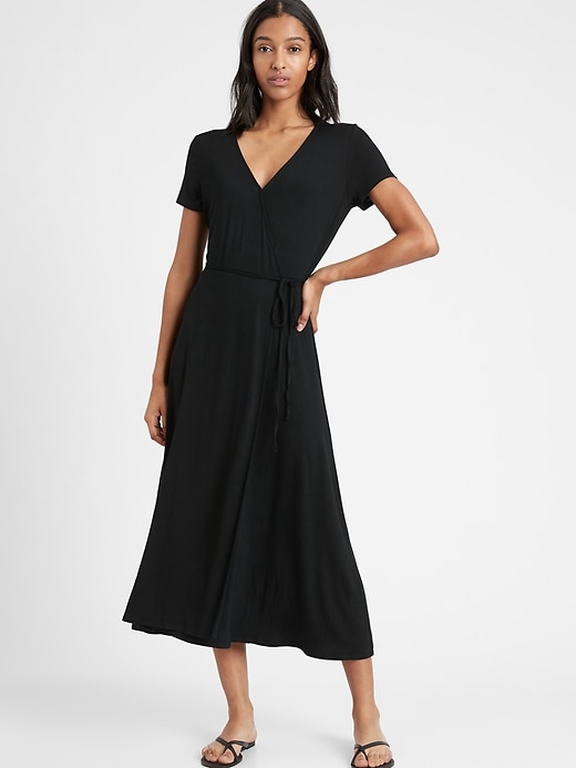 Banana Republic Knit Wrap Dress. 1