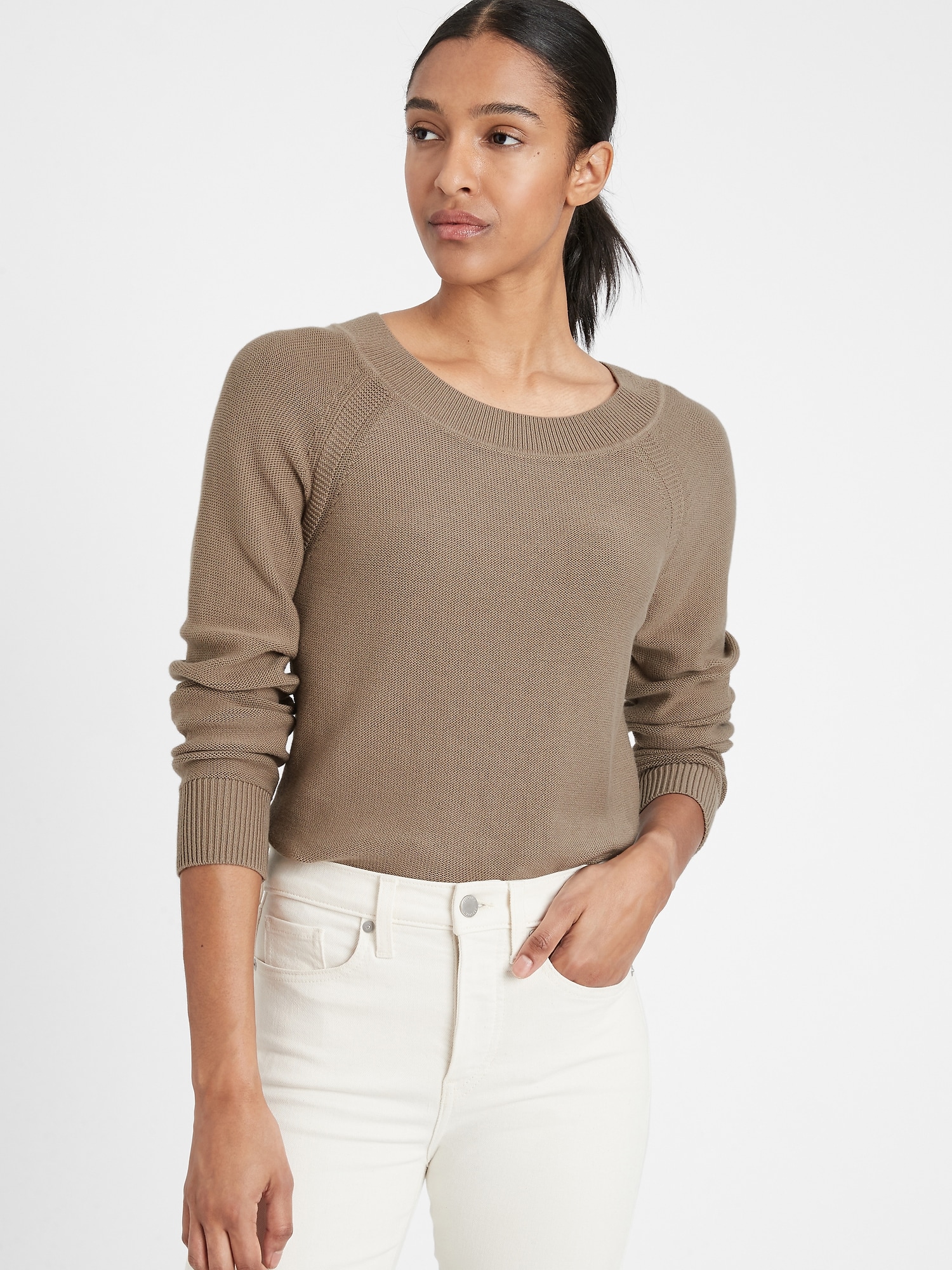 Organic Cotton Scoop-Neck Sweater