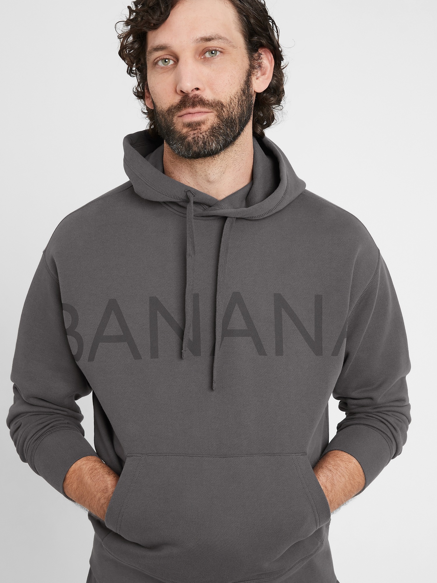 banana republic logo hoodie