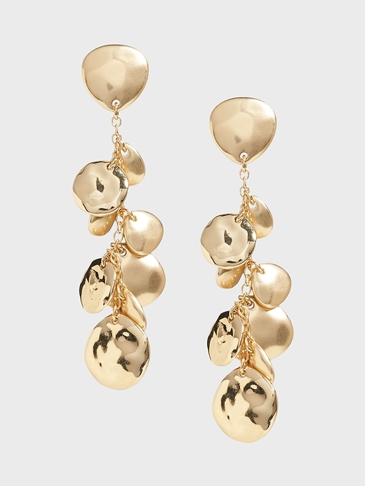 Banana Republic Texture Circle Drop Linear Earrings. 1 Banana Republic Texture Circle Drop Linear Earrings. 1